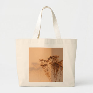 Minimalistisk botanisk silverbottenplatta jumbo tygkasse