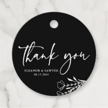 Minimalistisk Bouquet Black Bröllop Tack