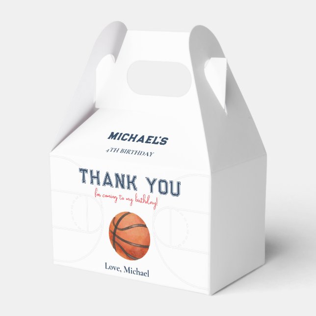 Minimalistisk boxerbox för basketboll presentaskar (Baksidan Sidan)