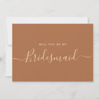 Minimalistisk bränd Orange, Bridesmaid Frieri