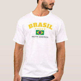 Minimalistisk Brasilien Typografisk Grafik T Shirt