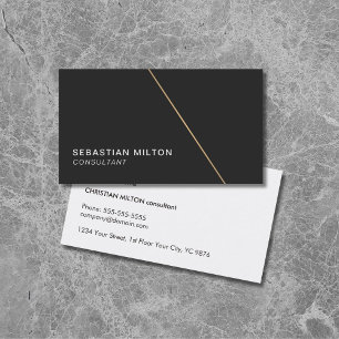 Minimalistisk Briack Faux Guld Line Consultant Visitkort