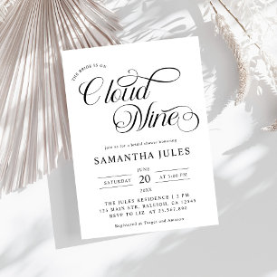 Minimalistisk Bride är på molnet nio Möhippor Inbjudningar