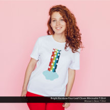 Minimalistisk Bright Rainbow fyraLöv Klöver
