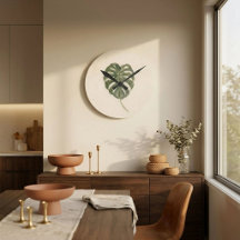 Minimalistisk brokig Monstera-blad modern krukväxt