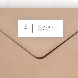 Minimalistisk Bröllop-adressetikett Returadress Etikett