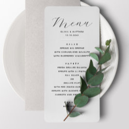 Minimalistisk Bröllop | Elegant Chic Mottagning Mi Meny