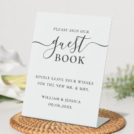 Minimalistisk Bröllop Guest Bok