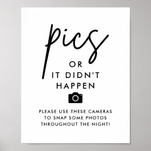 Minimalistisk Bröllop-kameror - fotbokssignatur fö Poster