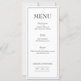 Minimalistisk Bröllop Menu