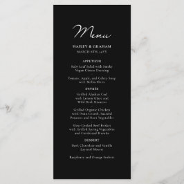 Minimalistisk Bröllop-meny för klassiskt skript Meny