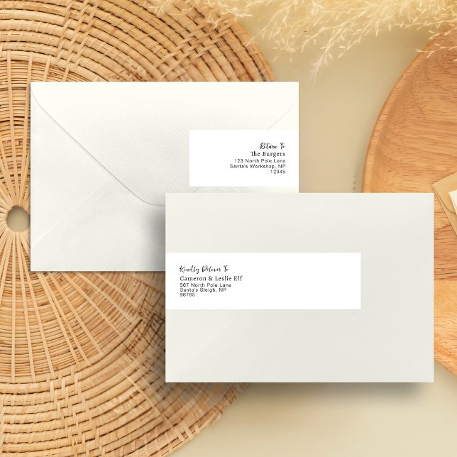 Minimalistisk Bröllop Modern Calligraphy Guest Etikettband (Skapare uppladdad)