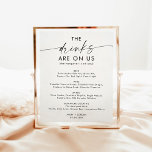 Minimalistisk Bröllop Open Pub-signal | Funny Pub  Poster<br><div class="desc">Den vackra Open Pub-signalen har en vackert modern,  minimalistisk elegans till visningen vid ditt bröllop eller speciella evenemang. Redigera enkelt de flesta formuleringar så att de stämmer överens med stil. Färg för text och bakgrund är helt redigerbara —> Klicka på Redigera med Design Verktyg om du vill redigera det!</div>