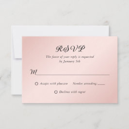 Minimalistisk Bröllop OSA för  Rosa, svart Elegant Kort