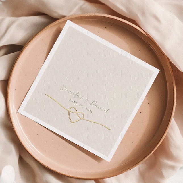 Minimalistisk Bröllop Pappersservett (Skapare uppladdad)