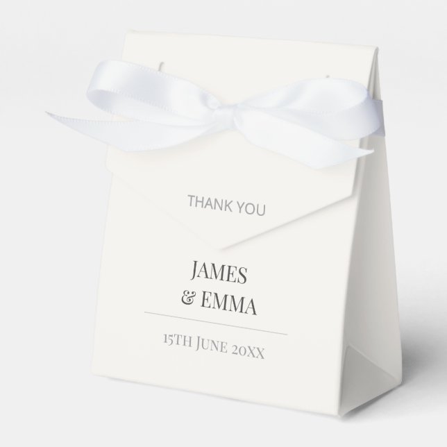minimalistisk bröllop | Varm elfenben Presentaskar (Framsidan Sidan)