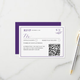 Minimalistisk Bröllops QR-kod Bröllop OSA Kort