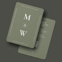 Minimalistisk bröllopsbudget monogram salvia moder