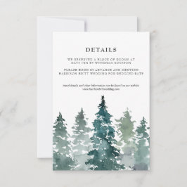Minimalistisk Bröllopsdetaljkort | Akvarelltallar