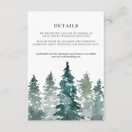 Minimalistisk Bröllopsdetaljkort | Akvarelltallar