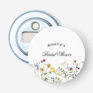 Minimalistisk Bröllopsdusch med Vilda Blommor Flasköppnare