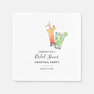 Minimalistisk Bröllopsfest Cocktailparty Papper Pappersservett