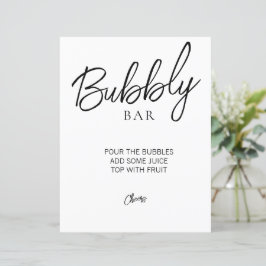 Minimalistisk bröllopsfest för brudpar - bubbelbar