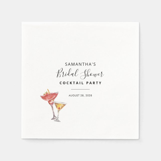 Minimalistisk bröllopsfest för cocktailparty i pap pappersservett (Framsidan)