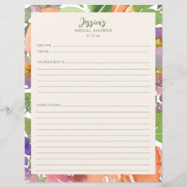 Minimalistisk Bröllopsfest med Vattenfärg Blommor 