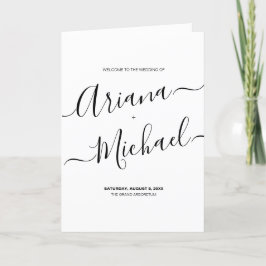 Minimalistisk Bröllopsfest och schema för elegant Program