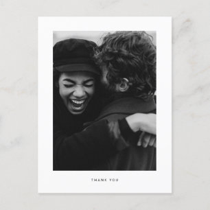 Minimalistisk Bröllopsfoto Tack-kort Vykort