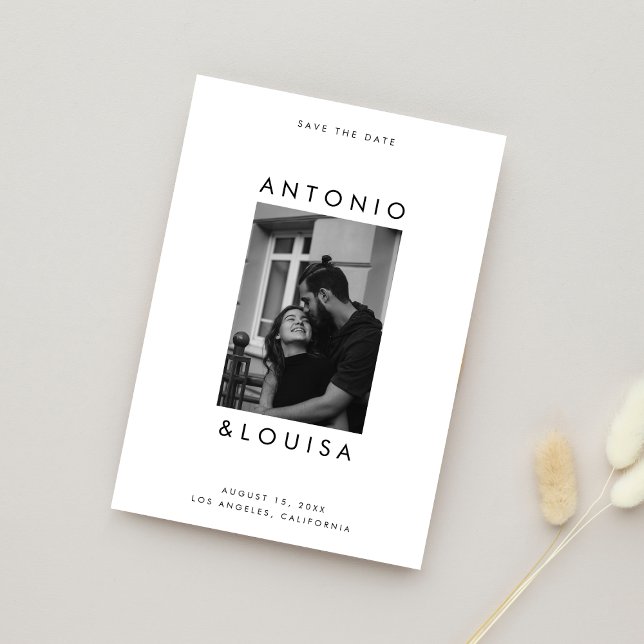 Minimalistisk Bröllopsfotografering Spara Datumet (Skapare uppladdad)