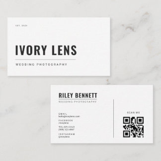Minimalistisk Bröllopsfotografi | Genomskinlig Visitkort