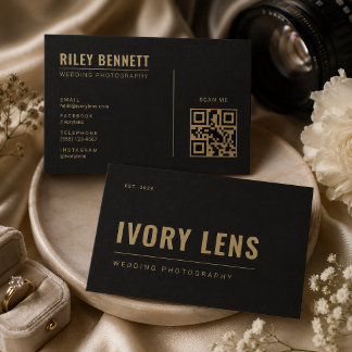 Minimalistisk bröllopsfotografi | Kol Guld Visitkort