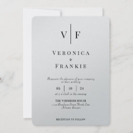 Minimalistisk bröllopsinbjudan | Enkel bild Inbjudningar