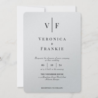 Minimalistisk bröllopsinbjudan | Enkel bild Inbjudningar