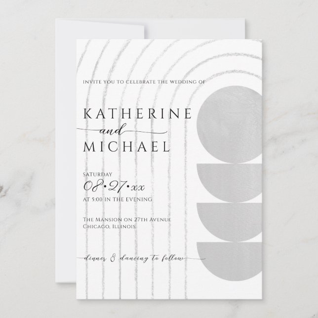 Minimalistisk bröllopsinbjudan inbjudningar (Framsida)