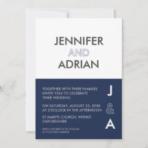 Minimalistisk bröllopsinbjudan