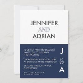 Minimalistisk bröllopsinbjudan inbjudningar