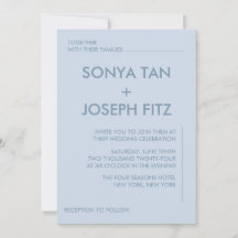 Minimalistisk bröllopsinbjudan