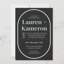 Minimalistisk bröllopsinbjudan