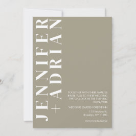 Minimalistisk bröllopsinbjudan inbjudningar