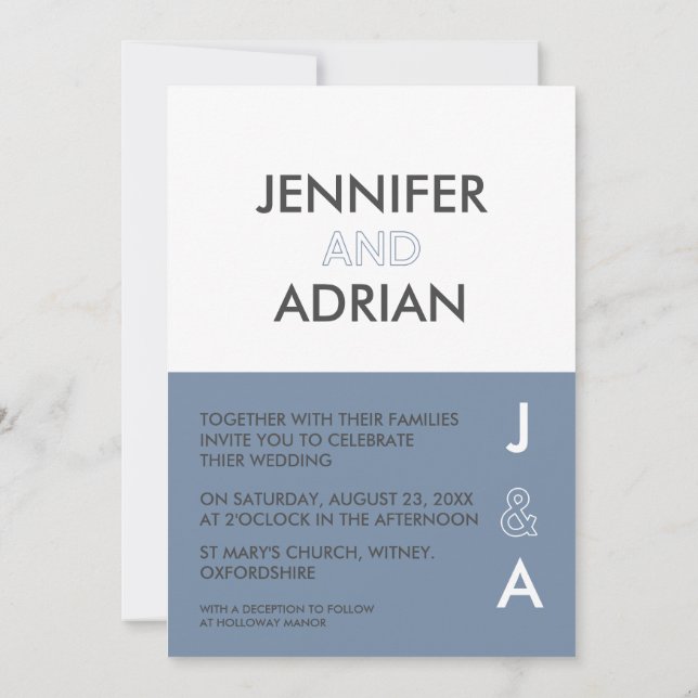 Minimalistisk bröllopsinbjudan inbjudningar (Baksida)