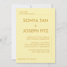 Minimalistisk bröllopsinbjudan