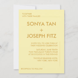 Minimalistisk bröllopsinbjudan inbjudningar