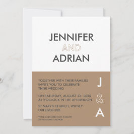 Minimalistisk bröllopsinbjudan inbjudningar