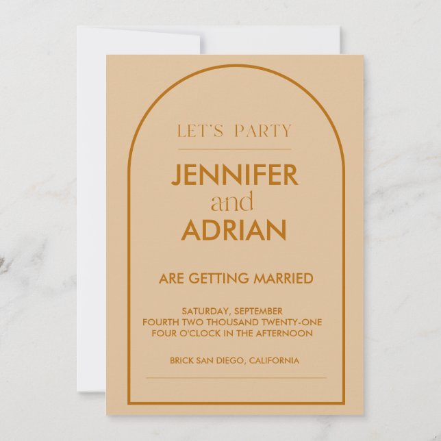 Minimalistisk bröllopsinbjudan inbjudningar (Baksida)