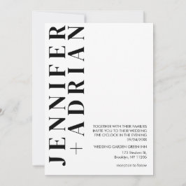 Minimalistisk bröllopsinbjudan inbjudningar