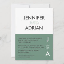 Minimalistisk bröllopsinbjudan
