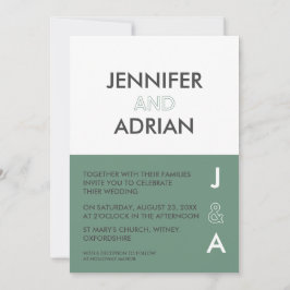 Minimalistisk bröllopsinbjudan inbjudningar